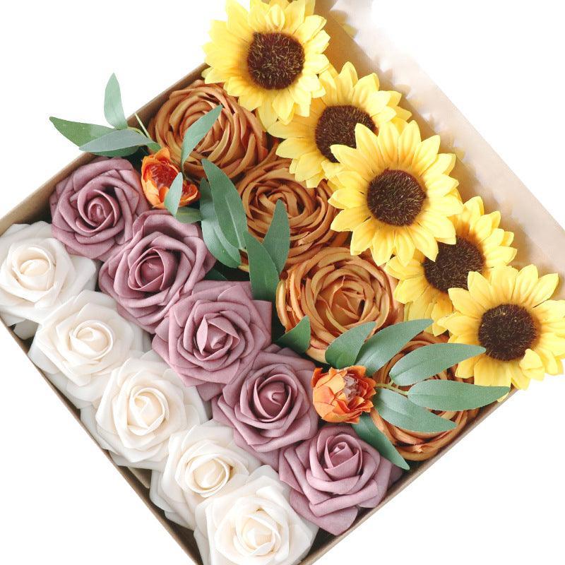 Simulation Flower Box Wedding Festivals Handmade Gift Box Flower Western Wedding Diy Bridal Clutch - Uflower