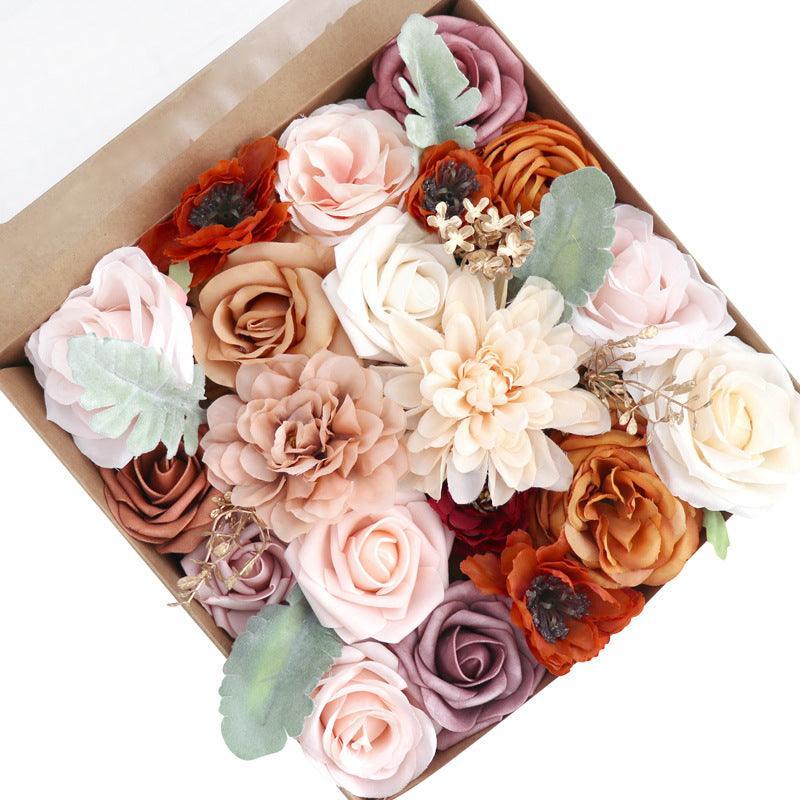 New Simulation Boxed Flowers Proposal Birthday Party Gift Flower Box Wedding Bride Bridesmaid - Uflower