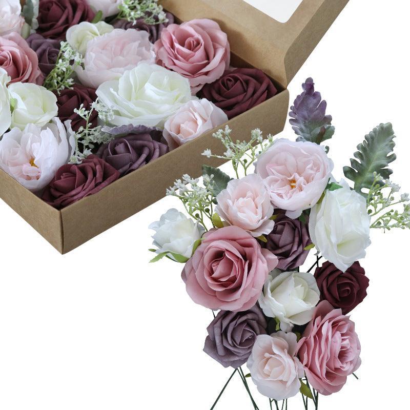 Creative Simulation Rose Box Valentine's Day Birthday Gift Box Flower DIY Bridal Bouquet - Uflower
