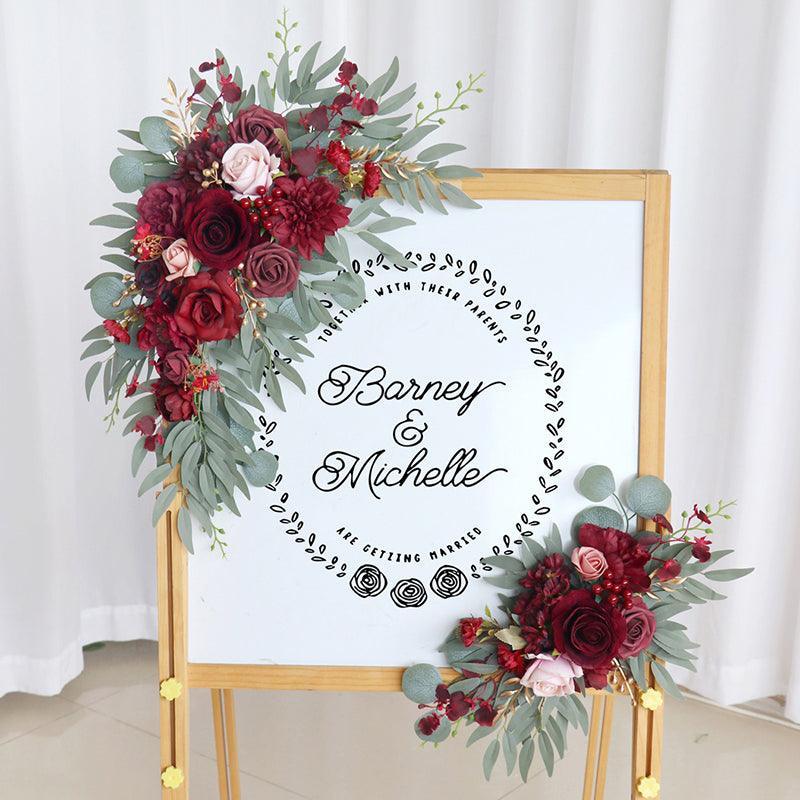 Simulated flower wedding welcome sign decoration corner flower props - Uflower