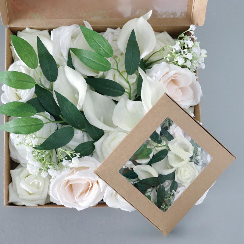 Simulation Boxed Flowers PU Calla Lily Gift Flower Box Diy Wedding Bridal Hand Flower - Uflower
