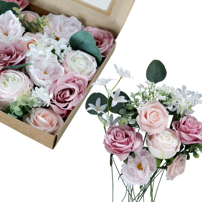 Simulation Flower Flower Box Valentine's Day Birthday Gift Box Wedding Decoration DIY Home Flower Bouquet - Uflower