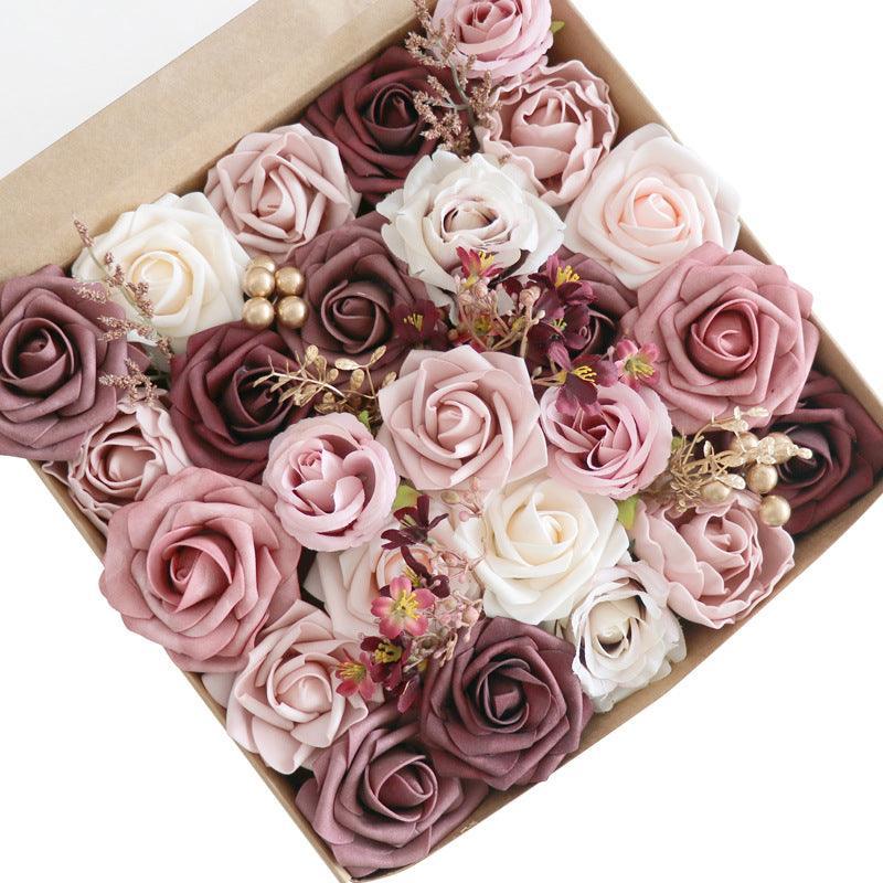 Wedding Diy Bridal Bouquet Simulation Flowers Boxed Flowers Proposal Birthday Party Gift - Uflower