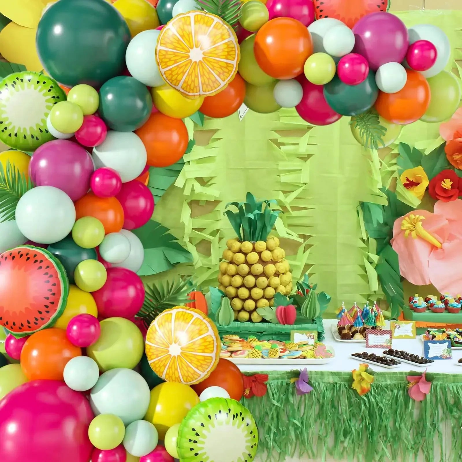 Uflower Hawaiian Themed Party Balloons Set DD03195
