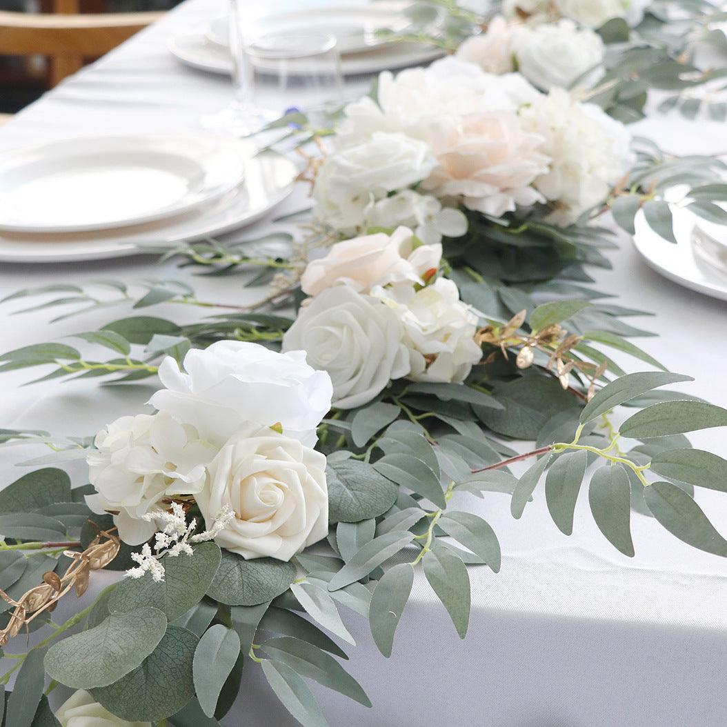 Simulated Vine Table Flower Forest Series Champagne White Outdoor Wedding Arch Flower - Uflower