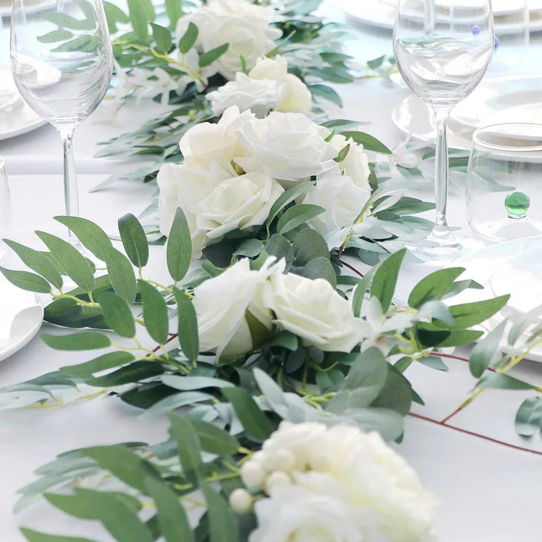 Wedding White Green Table Flower Decoration Vine Stage Background Decoration - Uflower