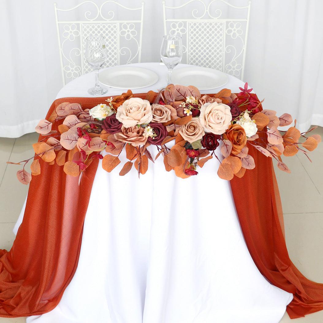 Autumn Rose Table Flower Wedding Decoration Simulation Flower Banquet Flower Art - Uflower