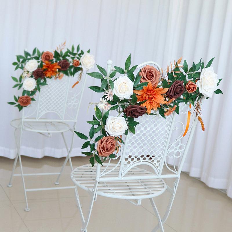 Simulated Huasen Series Outdoor Wedding Welcome Sign Corner Flower Chair Back Flower Decoration - Uflower