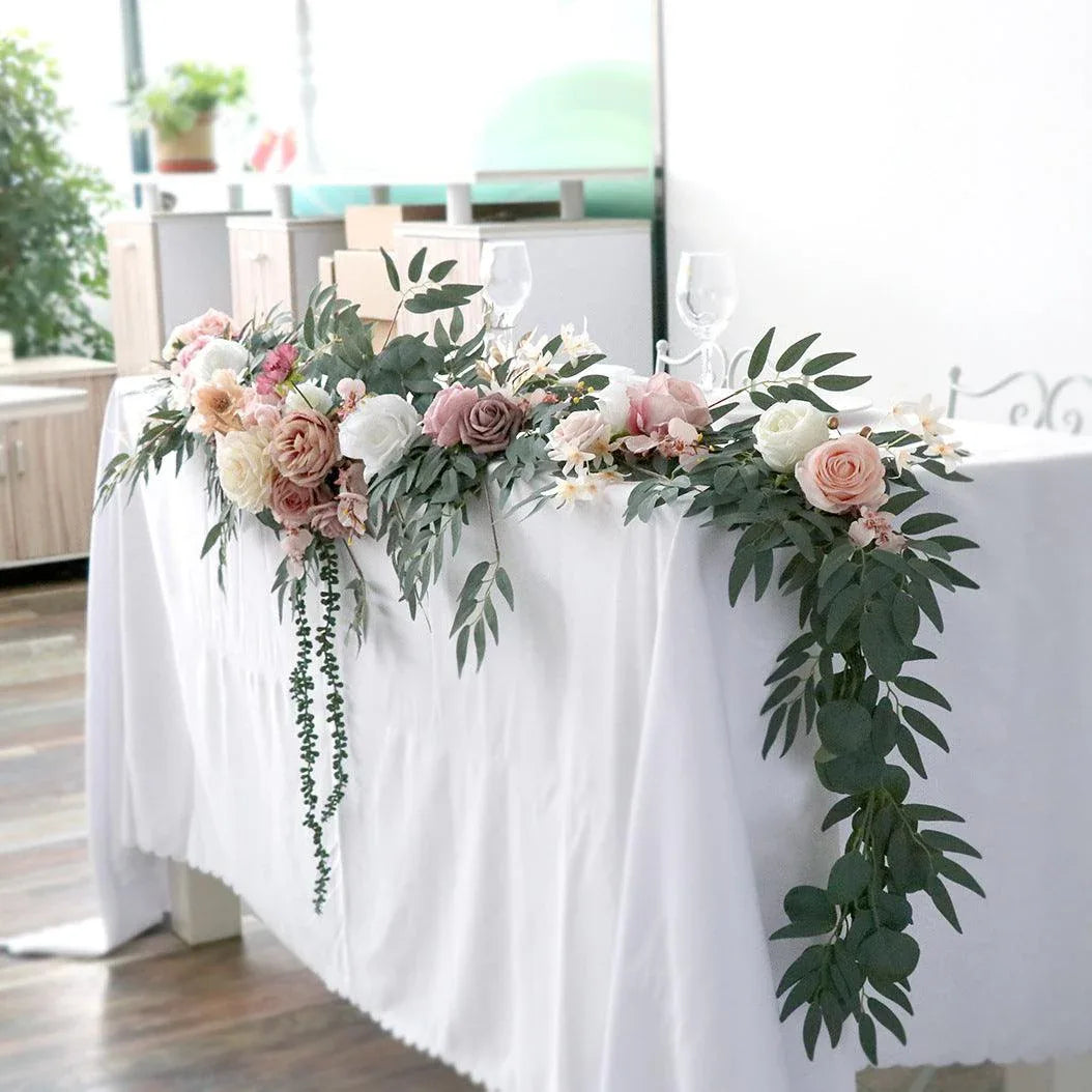 Wedding Bean Paste Powder Vine Stripe Table Flower Outdoor Wedding Decoration - Uflower