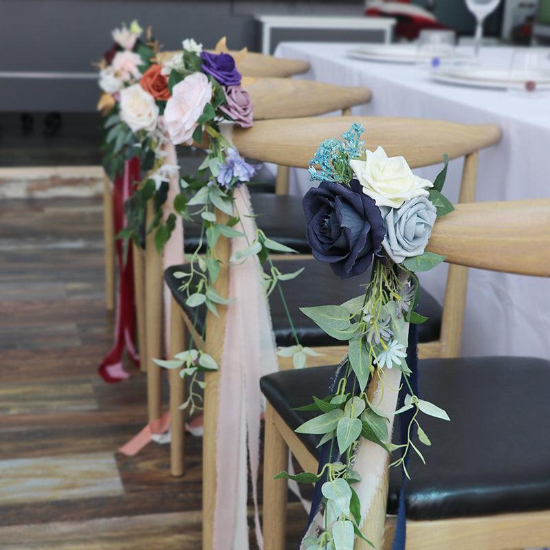 Simulated Huasen series wedding welcome sign, chair back flower decoration - Uflower