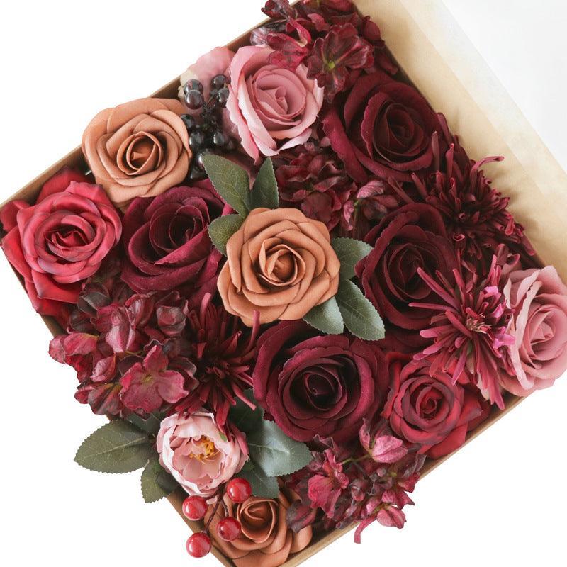 Boxed Simulation Flower Box Wedding Birthday Party Accompaniment Gift Boxed Flowers Wedding Bridal Hand Bouquet - Uflower