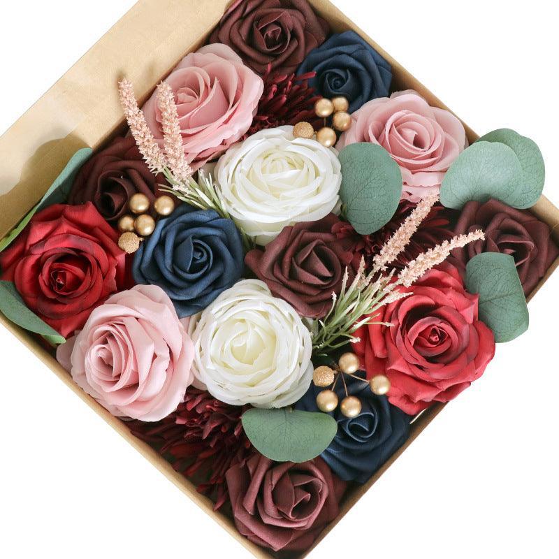 European Wedding Boxed Flowers Holiday Party Gifts Flower Boxes Simulation Flowers Diy Home Bouquet - Uflower