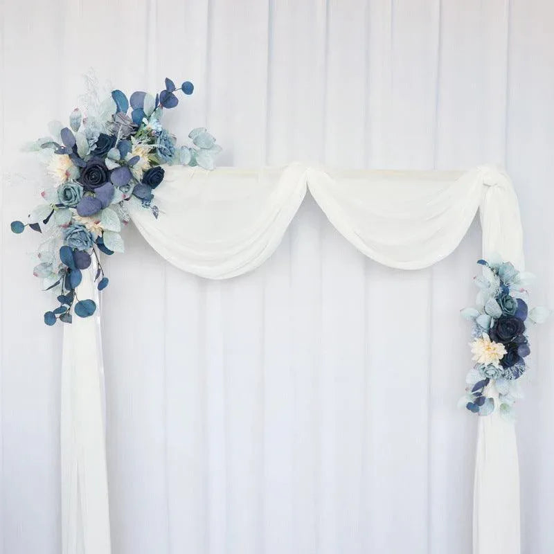 Simulation flowers stage background flowers Mori wedding arch decoration corner flowers wedding - Uflower