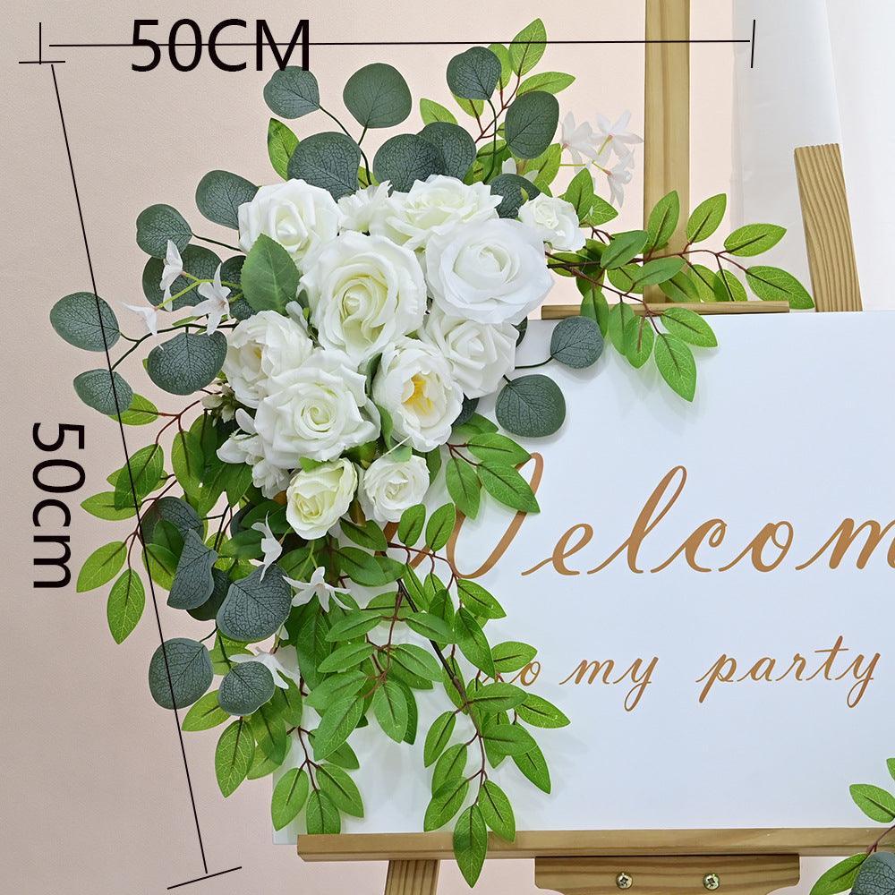 Wedding simulation welcome decoration triangle flower(Excluding bracket and indicator board) - Uflower