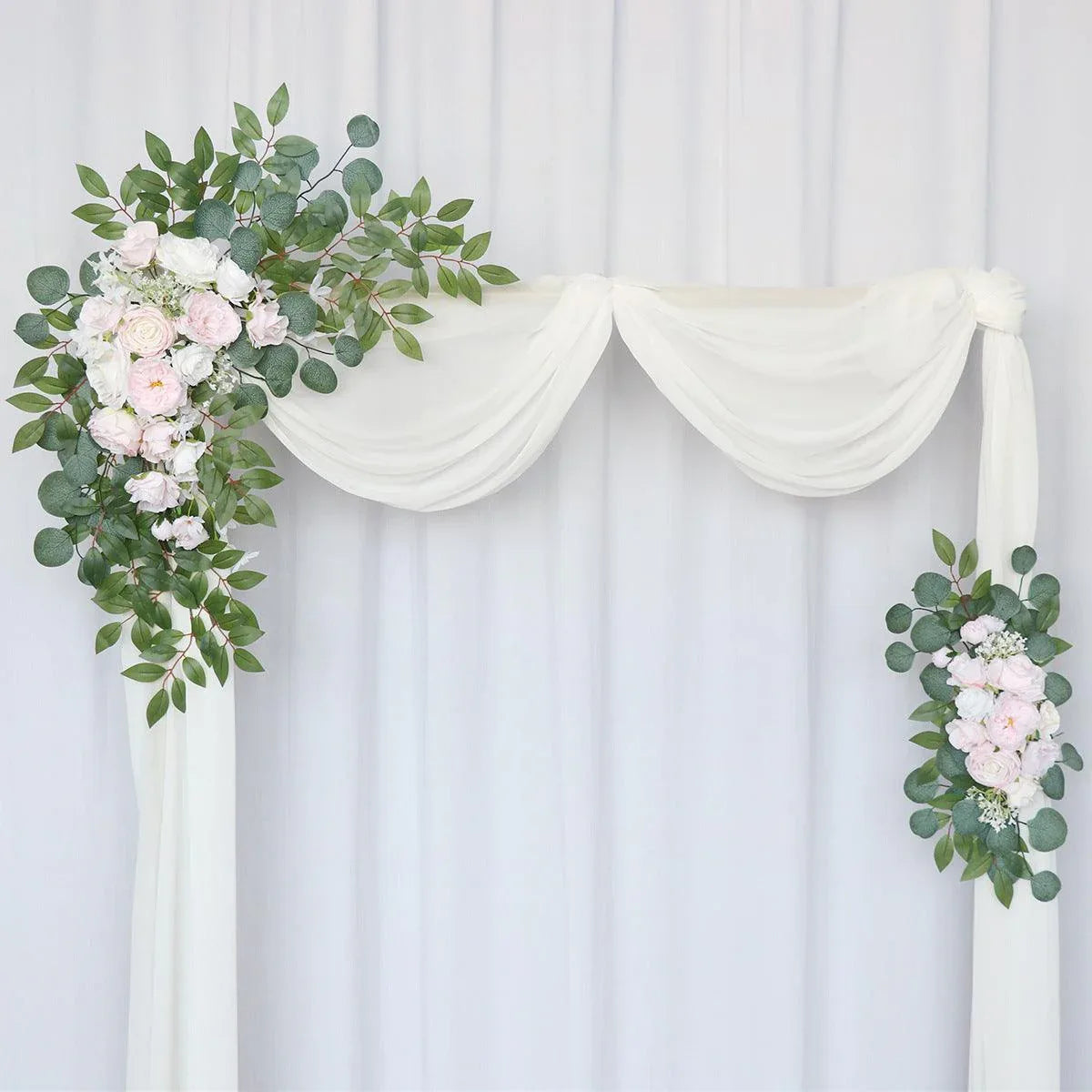 Pink Rose Wedding Arch Hanging Corner Floral Decor - Uflower