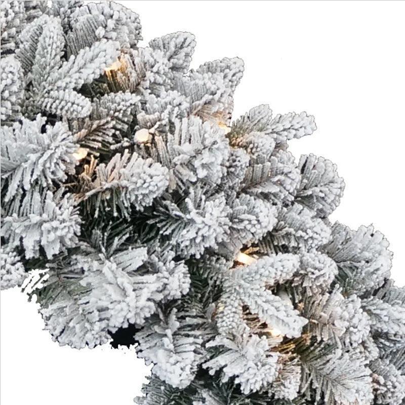 45cm PVC&PE Mixed Flocking Wreath 150 Heads Christmas Decoration Mall Hotel Shop Decoration - Uflower