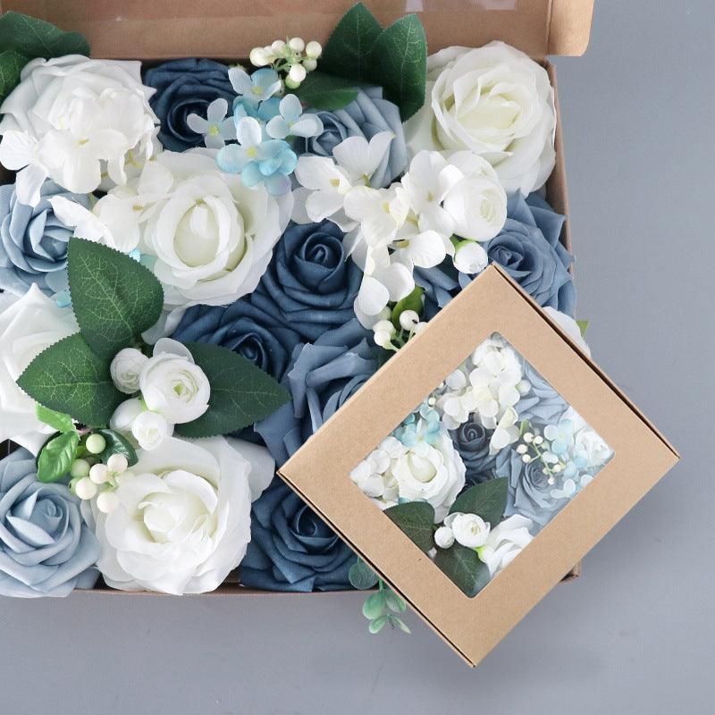 European wedding simulation boxed flowers bridal hand bouquet wedding companion gift - Uflower