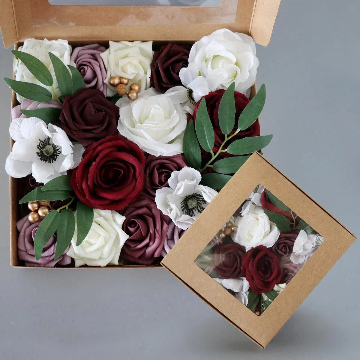 Boxed Flowers European Wedding Birthday Party Simulation Flower Gift Box Wedding Diy Bridal Hand Flower - Uflower