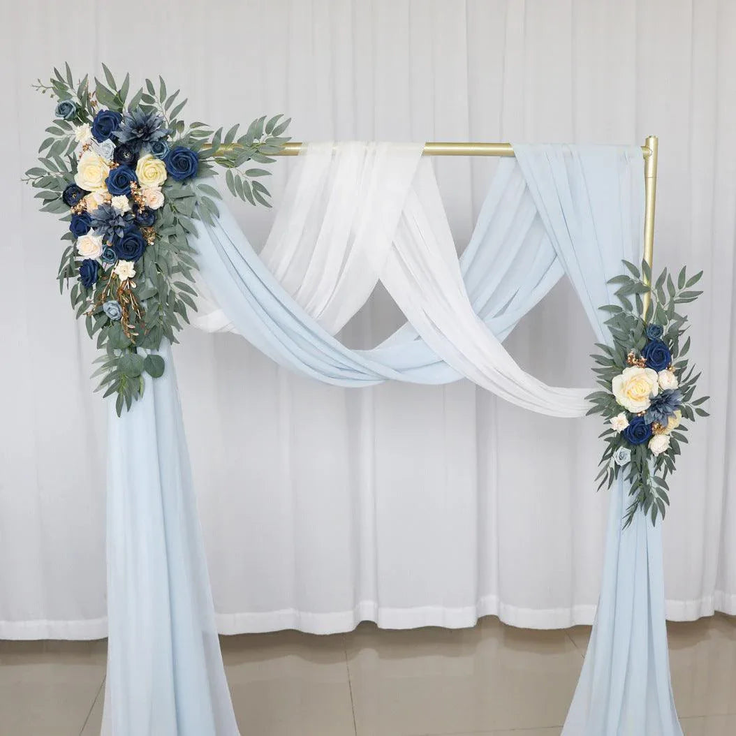 Yellow Purple Color Greenery Wedding Hanging Corner Floral Decor - Uflower