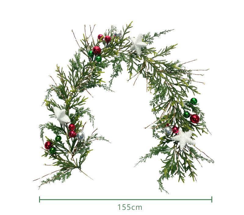 Simulation Christmas Balls Berries Christmas Tree Greenery Decoration Artificial Pine Needles Rattan - Uflower