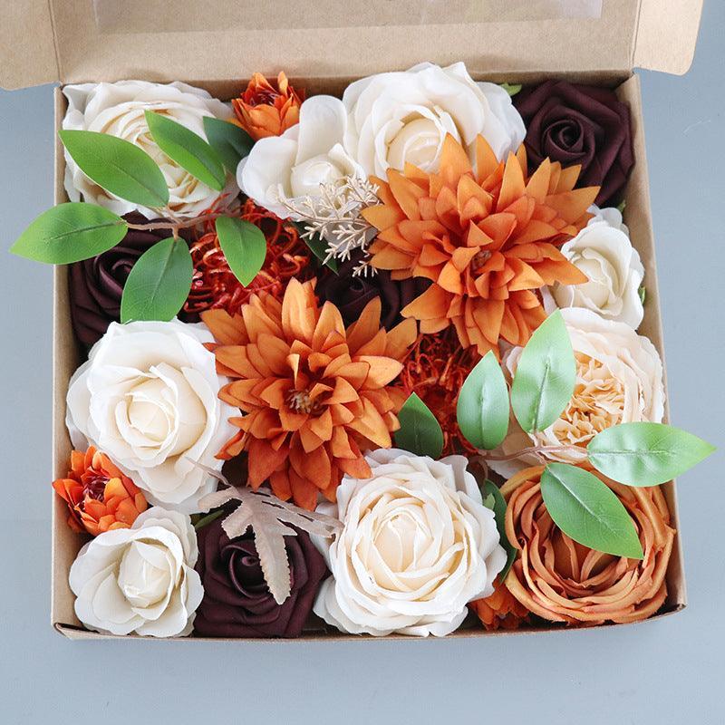 Boxed Flowers European Wedding Birthday Party Simulation Flowers Gift Box Valentine's Day Gift - Uflower