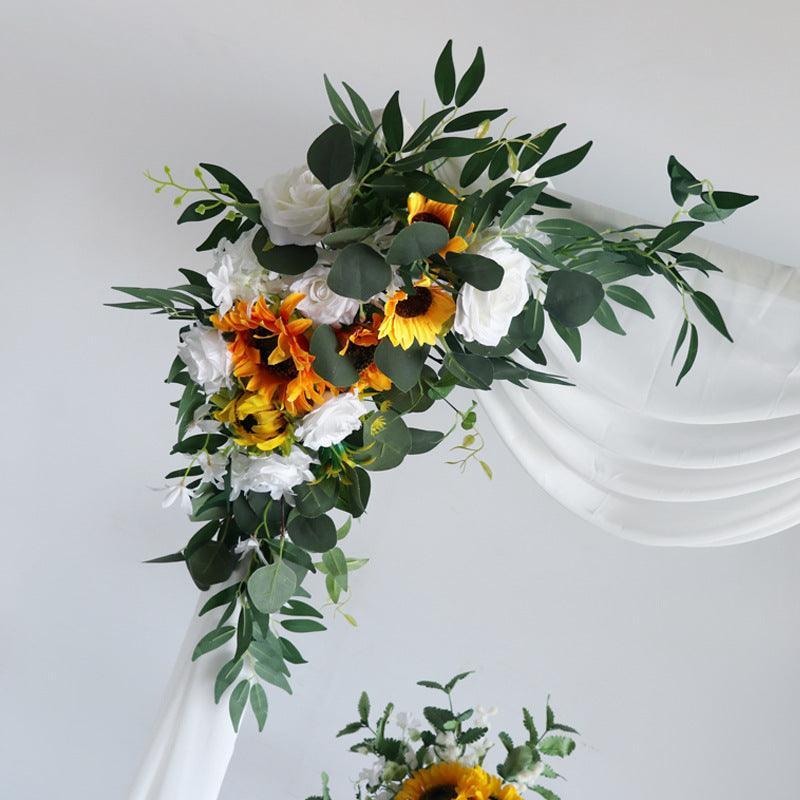 Simulation Sunflower Wedding Hanging Corner Floral Decor - Uflower