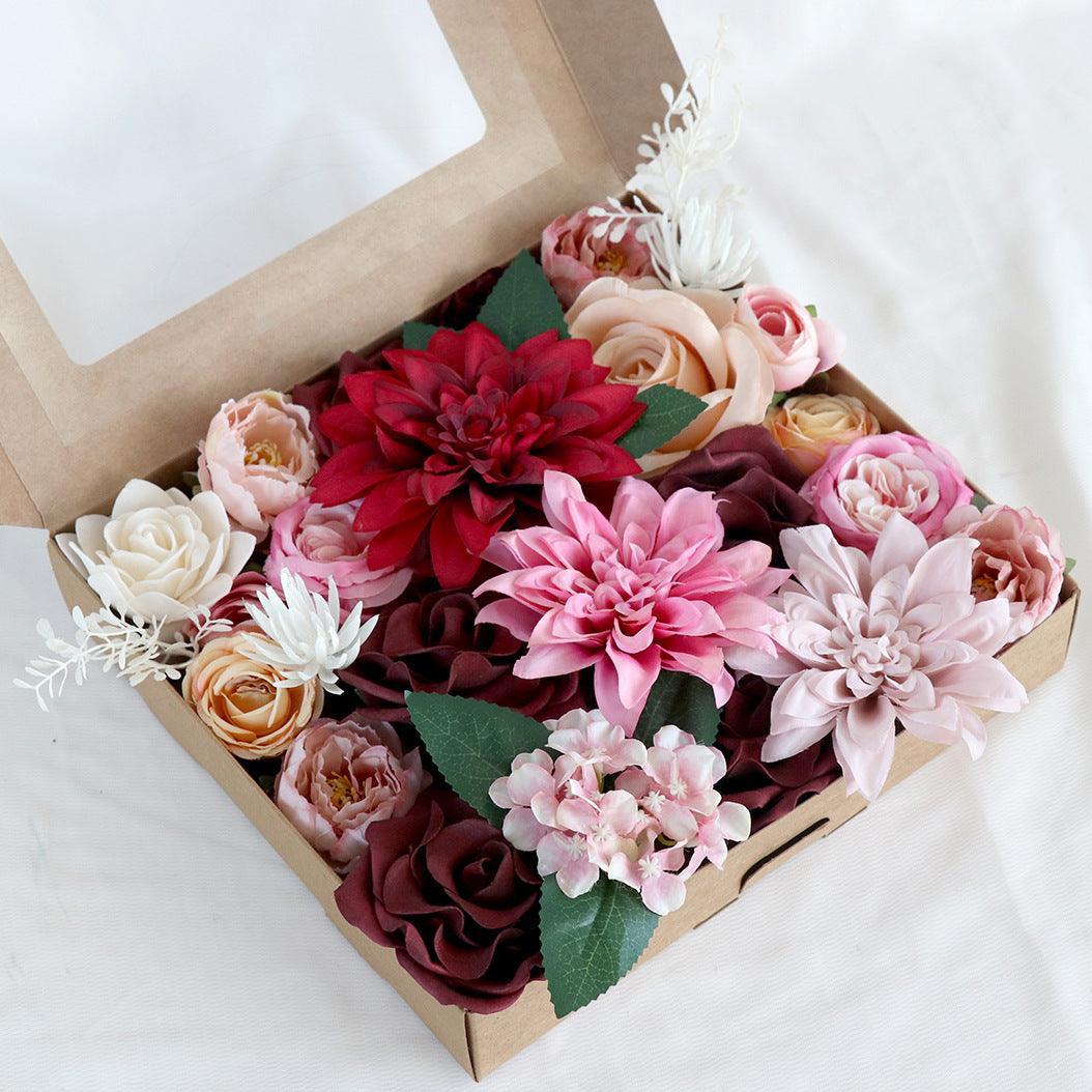 Simulation Flowers Boxed Birthday Proposal Gift Flower Box Diy Wedding Bridal Bouquet - Uflower