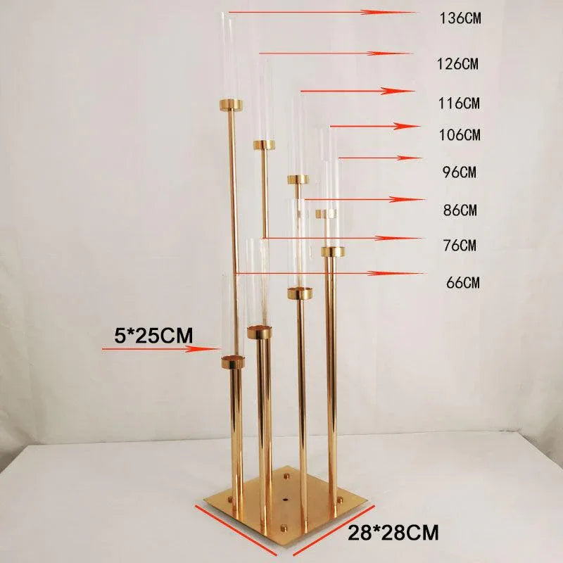 Iron plated gold candlestick wedding candlestick props - Uflower