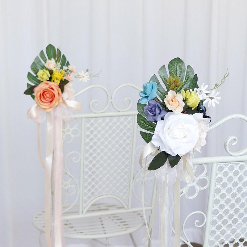 Simulated flower chair back flower wedding bouquet decoration - Uflower