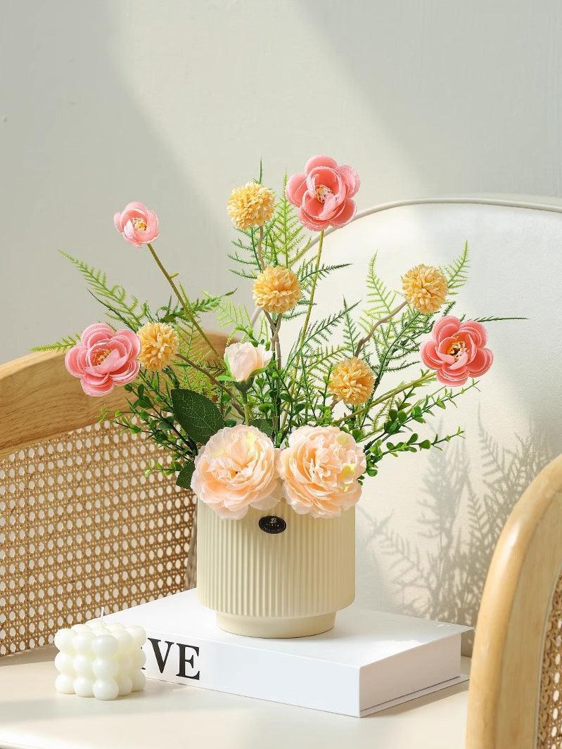 Scandinavian small fresh simulation flowers fake flowers potted plant ornaments - Uflower