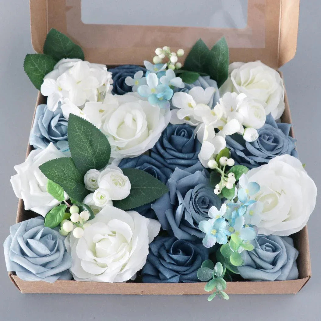 European wedding simulation boxed flowers bridal hand bouquet wedding companion gift - Uflower