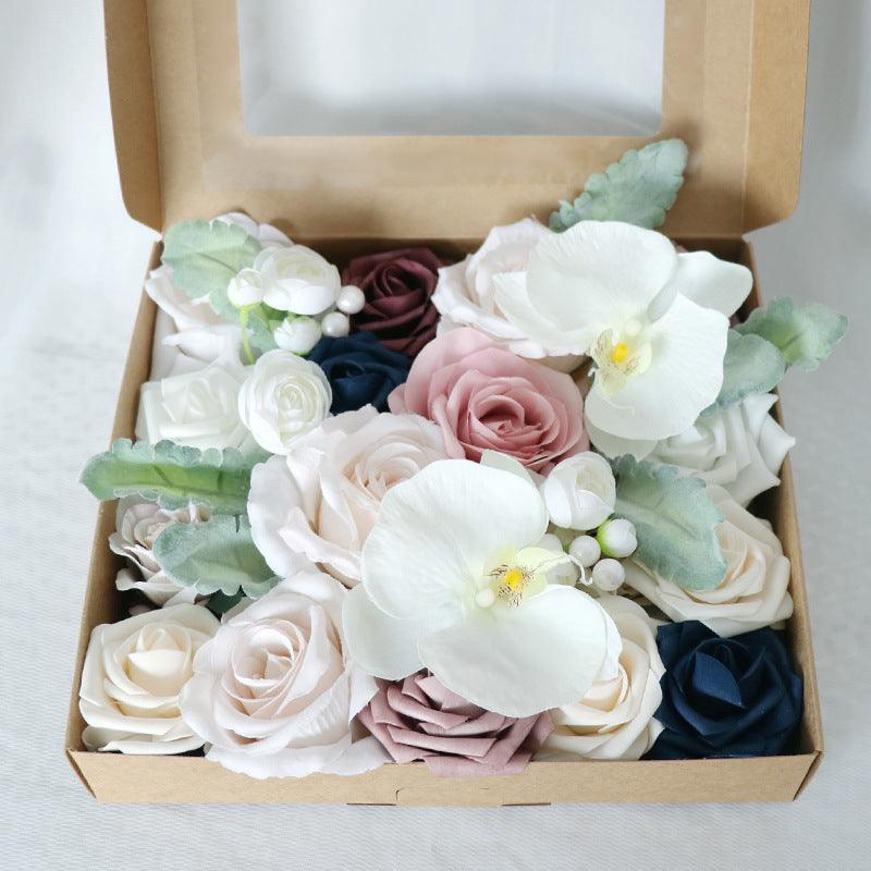 Simulation Flowers Boxed Flowers Mori Wedding Handmade Gift Box Flowers Diy Holiday Home - Uflower