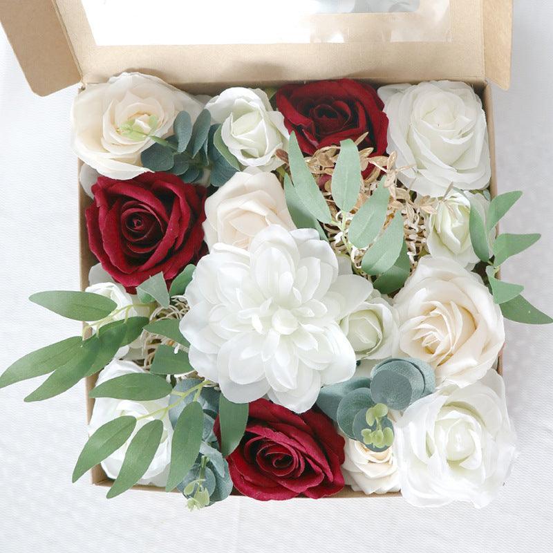 Simulation Flowers Boxed Flowers Western Wedding Bridal Bouquet Birthday Party Gift - Uflower