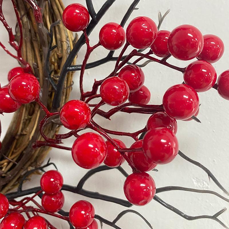 Red Fruit Garland Christmas Fortune Fruit Holly Fruit Berry Christmas Tree Ornament Simulation Red Fruit Garland - Uflower