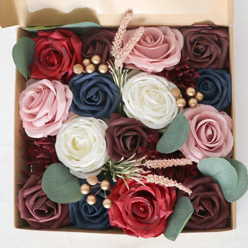 European Wedding Boxed Flowers Holiday Party Gifts Flower Boxes Simulation Flowers Diy Home Bouquet - Uflower