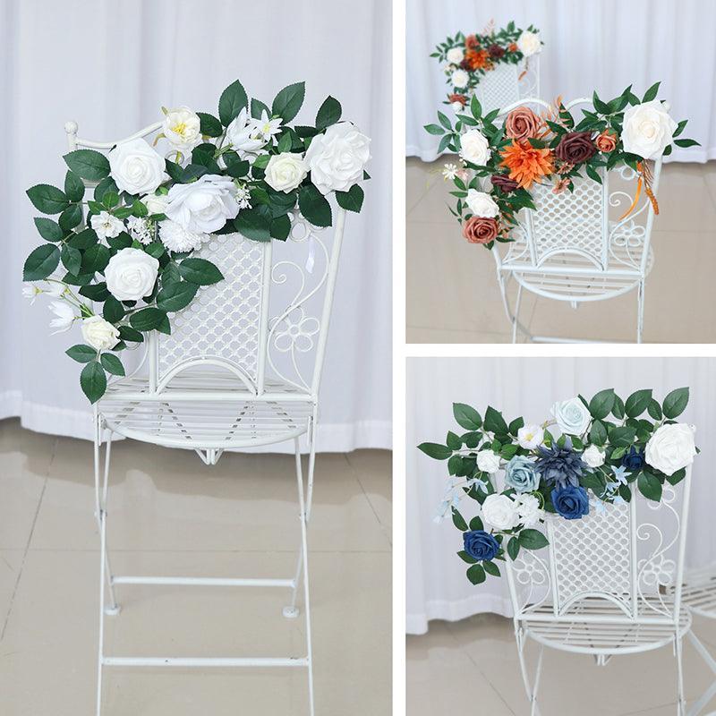 Simulated Huasen Series Outdoor Wedding Welcome Sign Corner Flower Chair Back Flower Decoration - Uflower