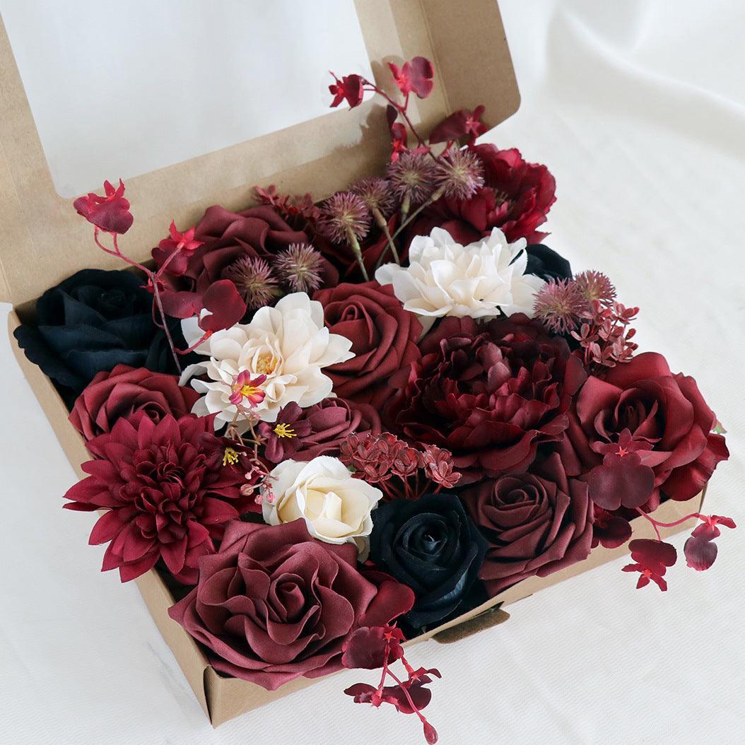 New Simulation Boxed Flowers Wedding Birthday Accompaniment Gift Flower Box Handmade Diy - Uflower
