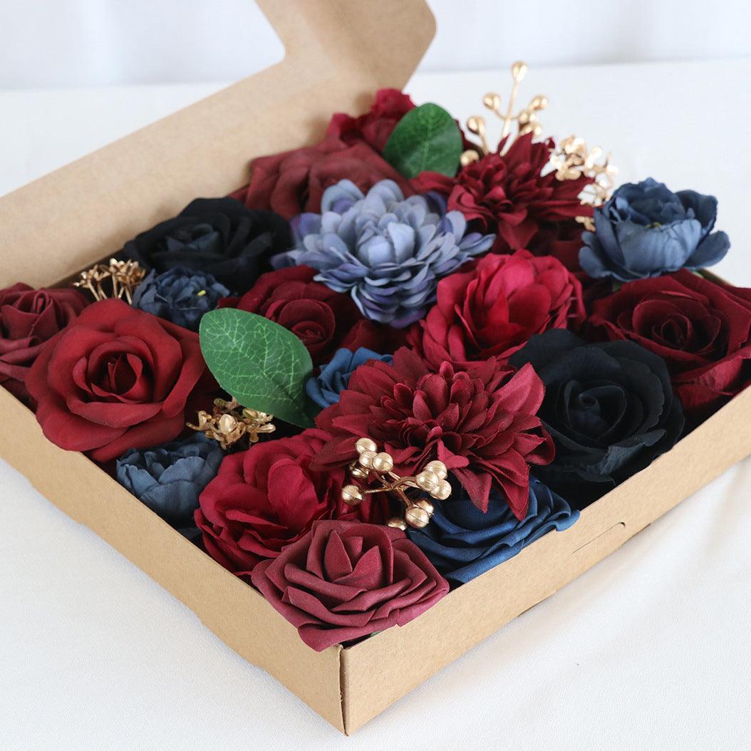 Simulation Boxed Flowers Wedding Anniversary Birthday Gift Flower Box Diy Home Decoration - Uflower