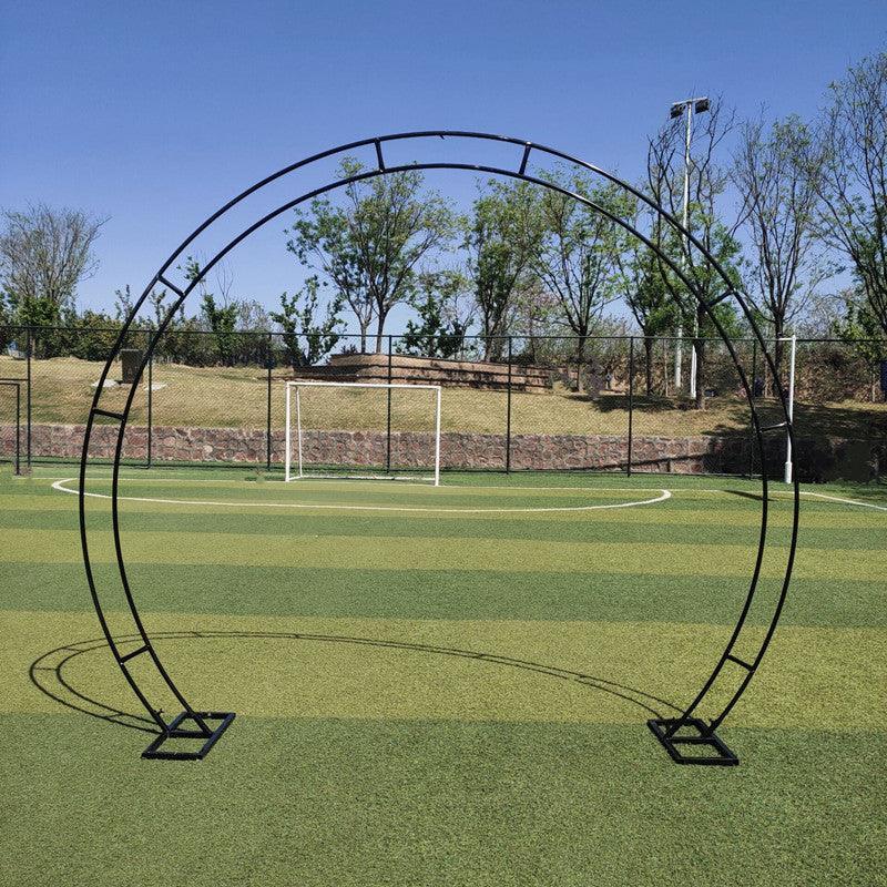 Gold plated iron double arch wedding props - Uflower