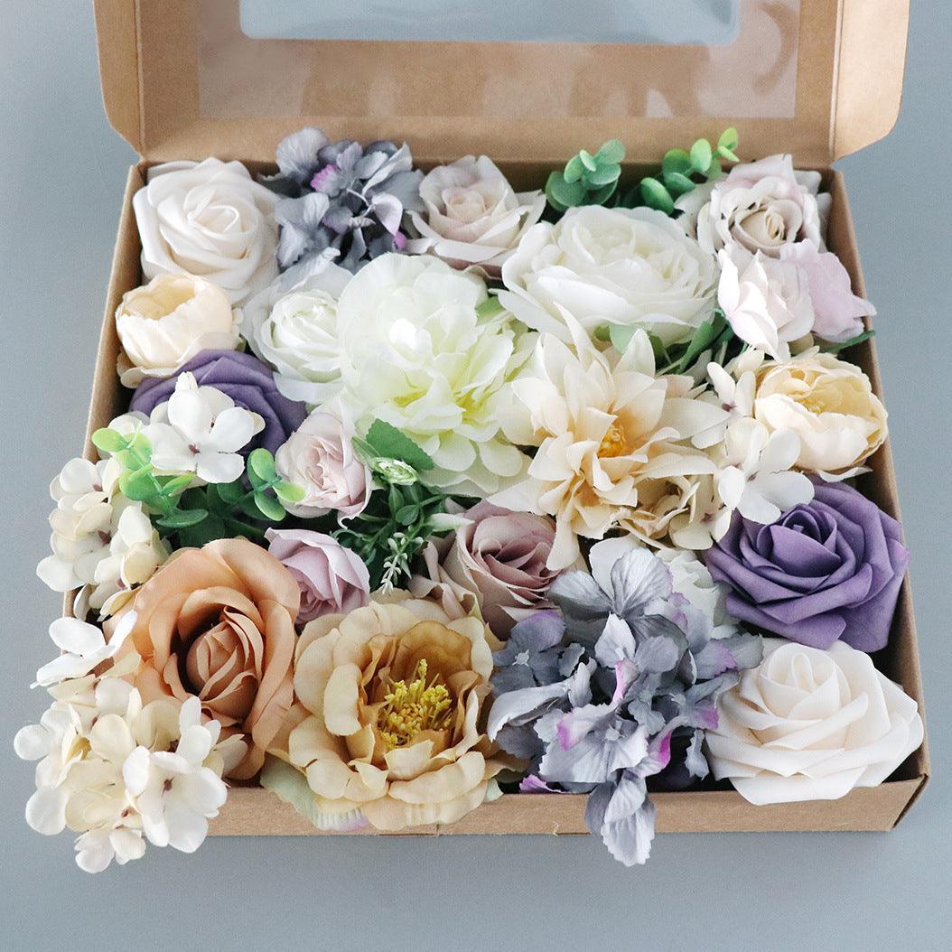 Simulation Boxed Flowers Valentine's Day Wedding Gift Flower Box Diy Bridal Bouquet - Uflower