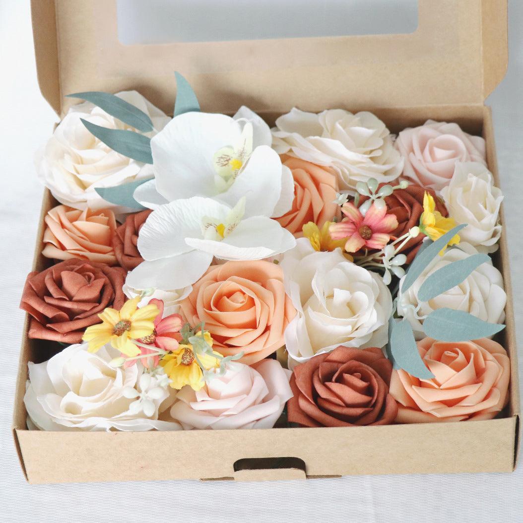 Simulation Flowers Boxed Flowers Wedding Birthday Party Gift Flower Box DIY Home Decoration Flowers - Uflower