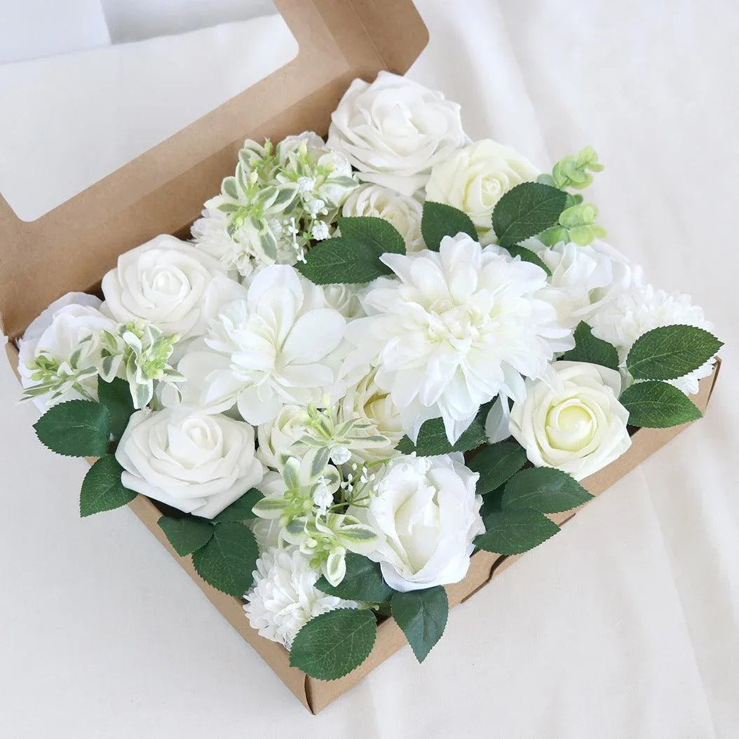 Simulation Boxed Flowers European Wedding DIY Hand Bouquet Valentine's Day Gift Flower Boxes - Uflower
