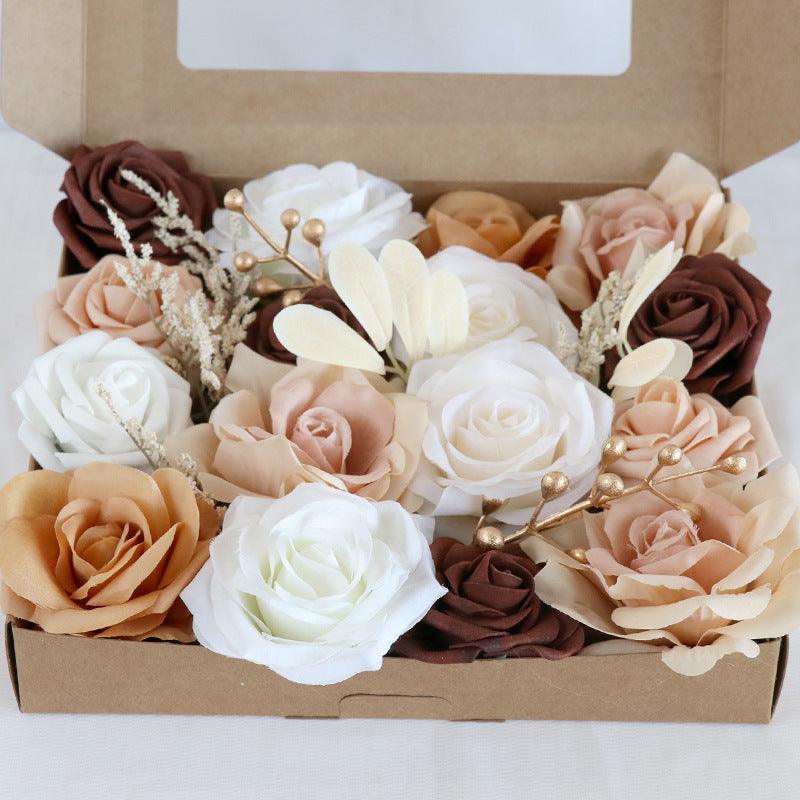 Roses in a Box Birthday Valentine's Day Gift Flower Box Diy Wedding Bridal - Uflower