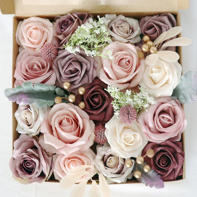 European Wedding Gift Boxed Flowers Wedding Birthday Party Handmade Gift Flower Box Simulation Flower Diy - Uflower