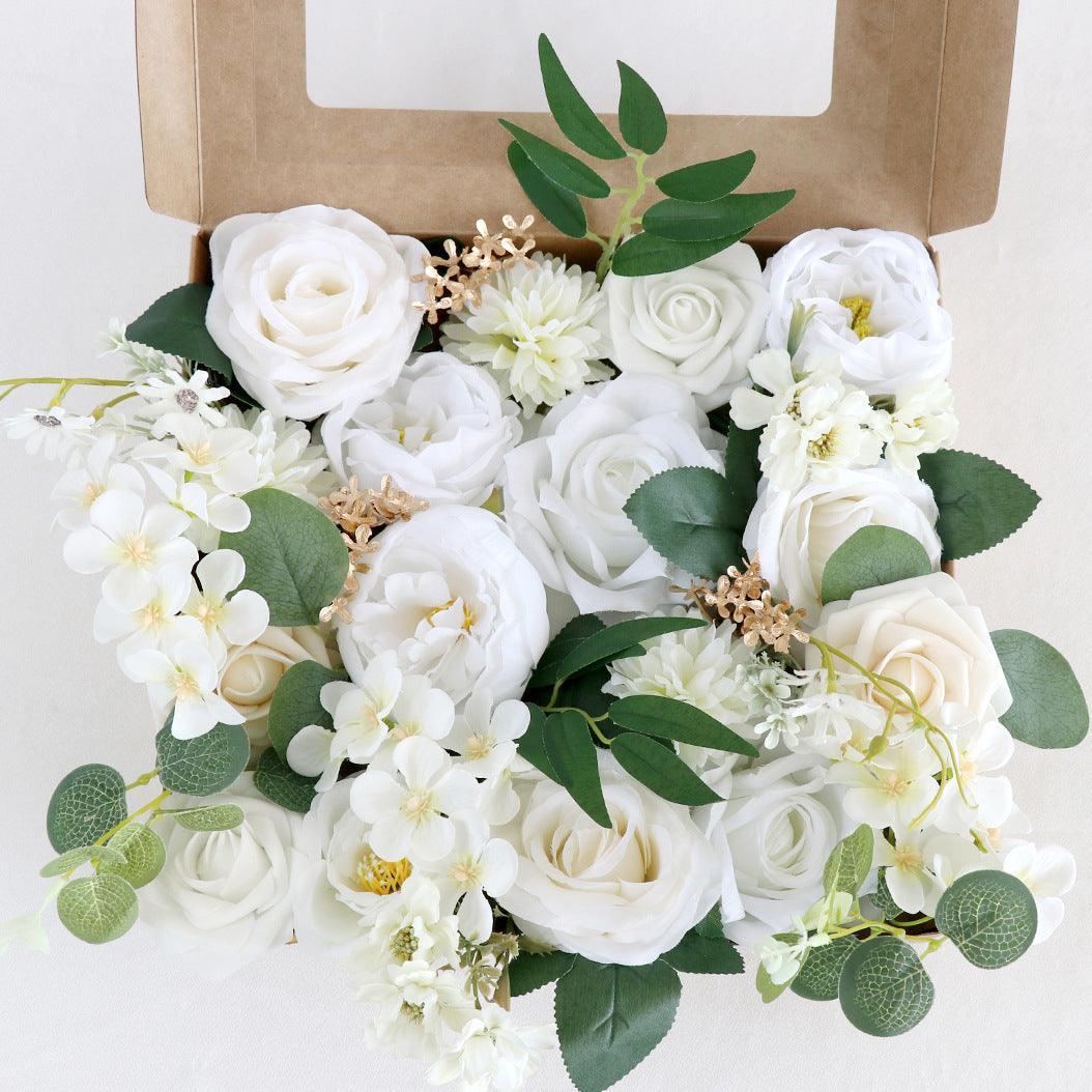 New boxed flowers simulation flowers wedding atmosphere decoration props outdoor decoration gift box flowers - Uflower