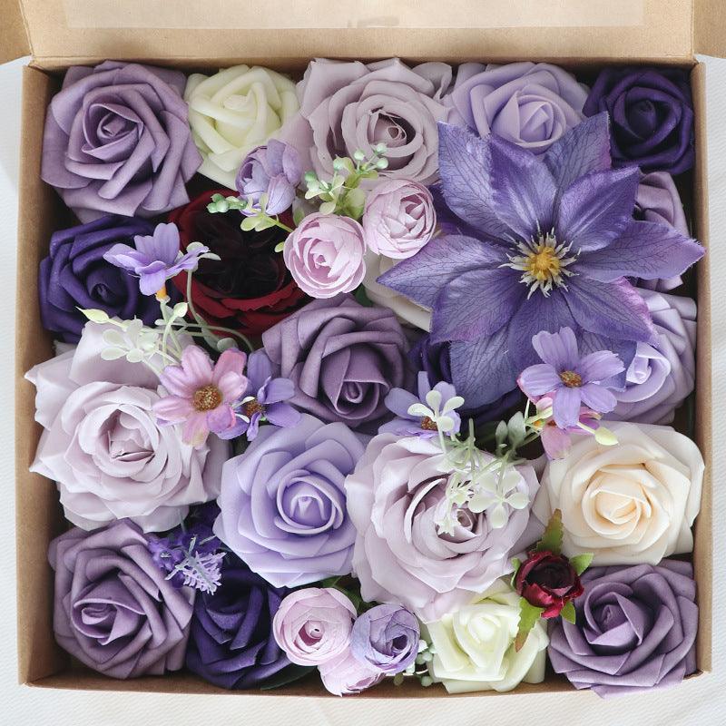 Simulation Flower Box Flower Wedding Birthday Party Accompaniment Gift Flower Box Handmade DIY - Uflower
