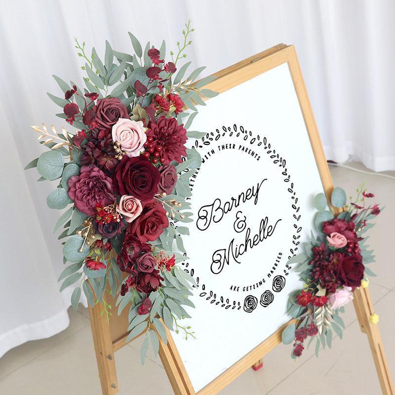 Simulated flower wedding welcome sign decoration corner flower props - Uflower