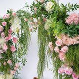 Wedding Green Strip Party Background Flower Arch Decoration - Uflower