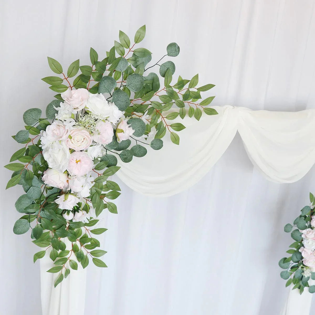 Pink Rose Wedding Arch Hanging Corner Floral Decor - Uflower