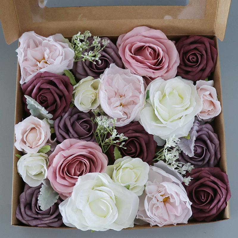 Creative Simulation Rose Box Valentine's Day Birthday Gift Box Flower DIY Bridal Bouquet - Uflower